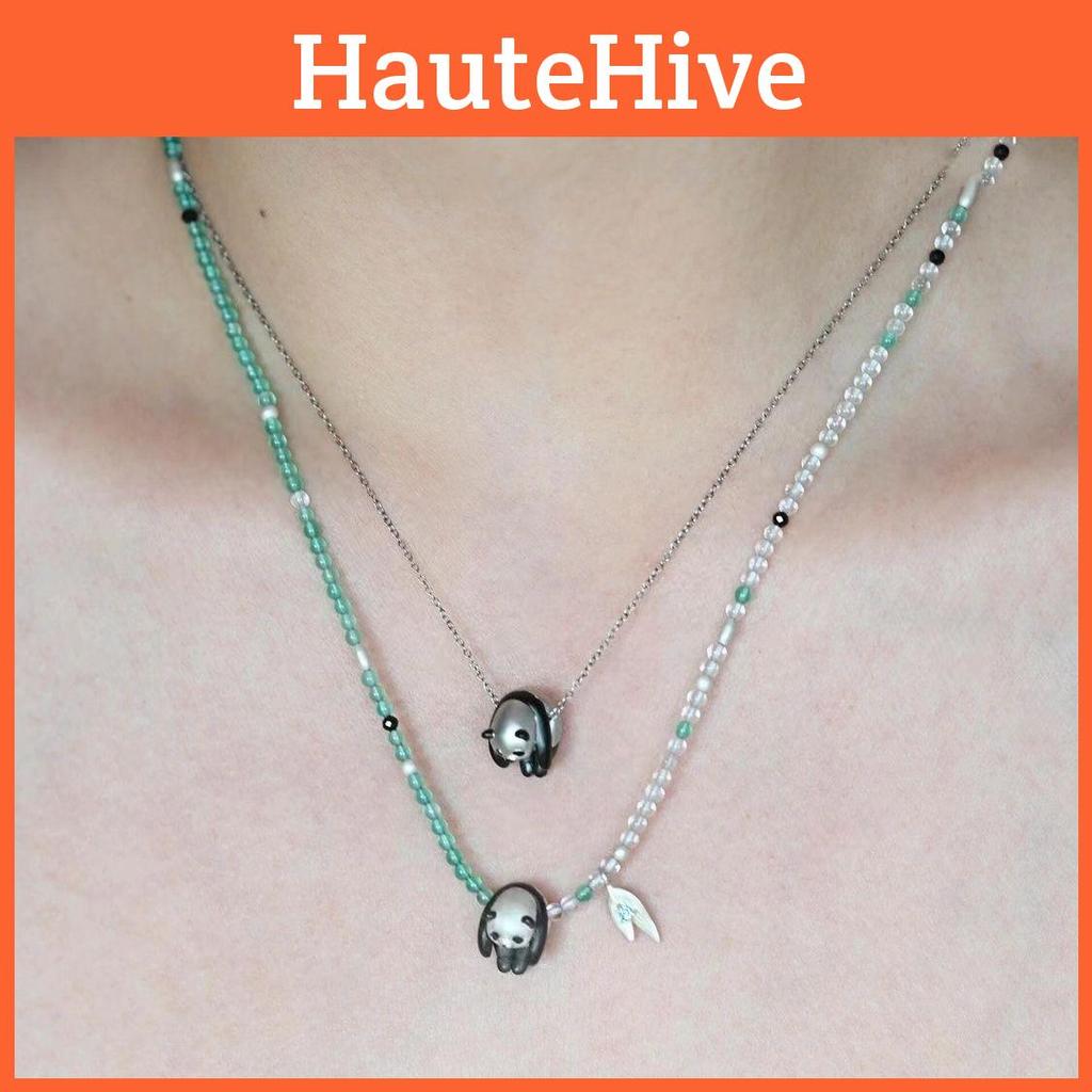 Cute Panda Animal Jewelry Necklace With Copper Material For Chic Style