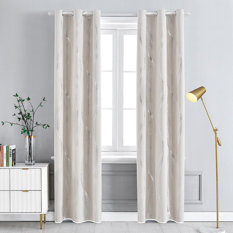 

1 панель Современные шторы для гостиной Шторы с высокой степенью затемнения 90% для затемнения спальни Шторы Плотные жалюзи Шторы Двери W132cm x H200cm 1Pc&Rings