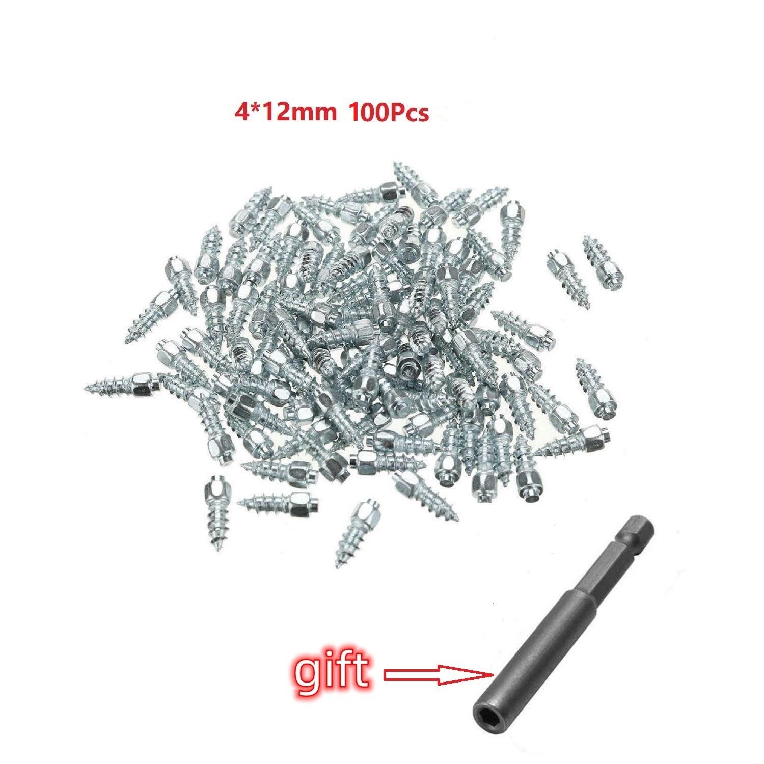 

500/400/100 шт. 12 мм/9 мм шипы для шин карбидные винты шипы противоскользящие противообледенительные с инструментом шипы для автомобильных шин для автомобиля/внедорожника/квадроцикла/UTV