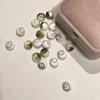 Natuurlijke Ronde Slakkenhuis Cabochons 3 Stuks, Enkele Maat 8mm / 10mm Ongeboord Spiraalvormig Schelpje Voor Bezel Zetting
