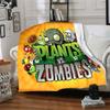 Plants Vs Zombies Flannel Blanket Super Soft Warm Cozy Blanket for Sofa Bed Office Travel All‑Season Home Decor Gift
