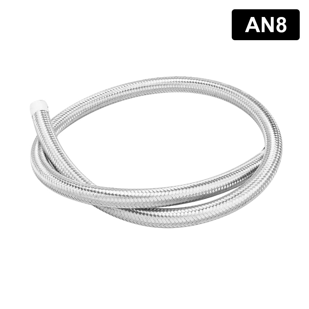 MUTEKI Hose Nylon Car Cooler Fuel Hose Pressure Resistant Corrosion Resistant High Performance Hose (AN8 1M)