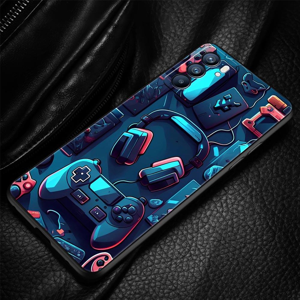 Game Controller Graphic Phone Case For Oppo Reno 13 12 11 10 7 F Find X5 X6 A98 A80 A79 A78 A57 A54 A31 A17 Pro Soft TPU Cover