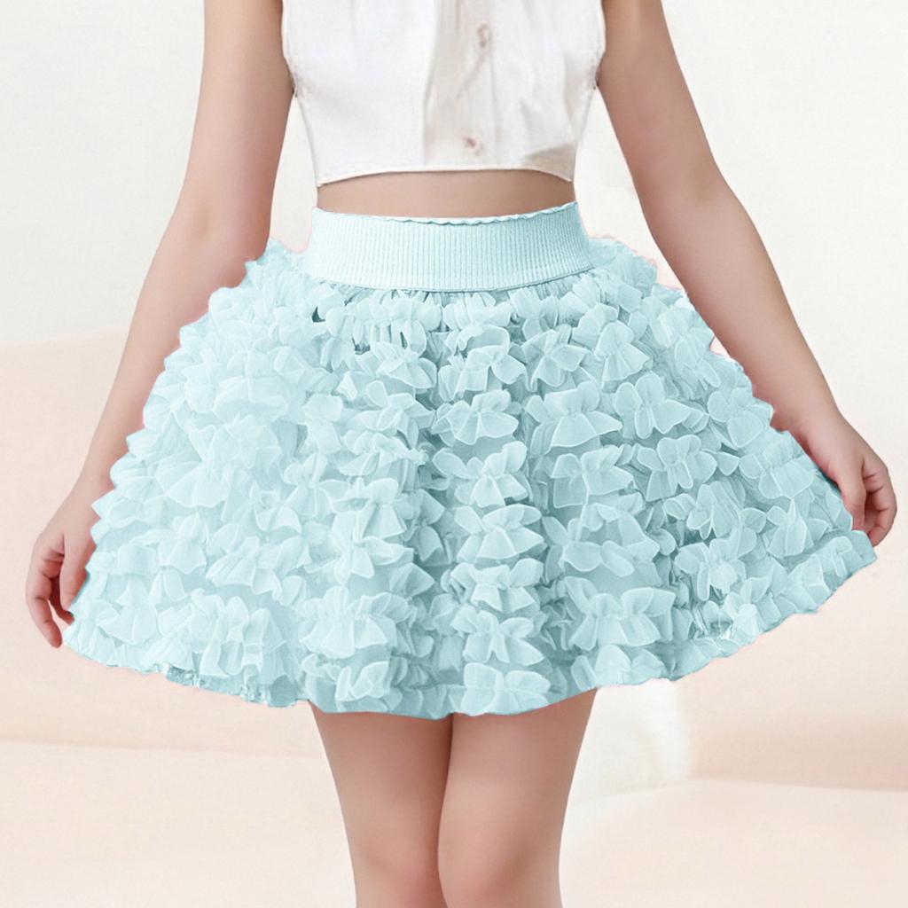 Summer Kids And Girl's Mesh Half Body Skirt