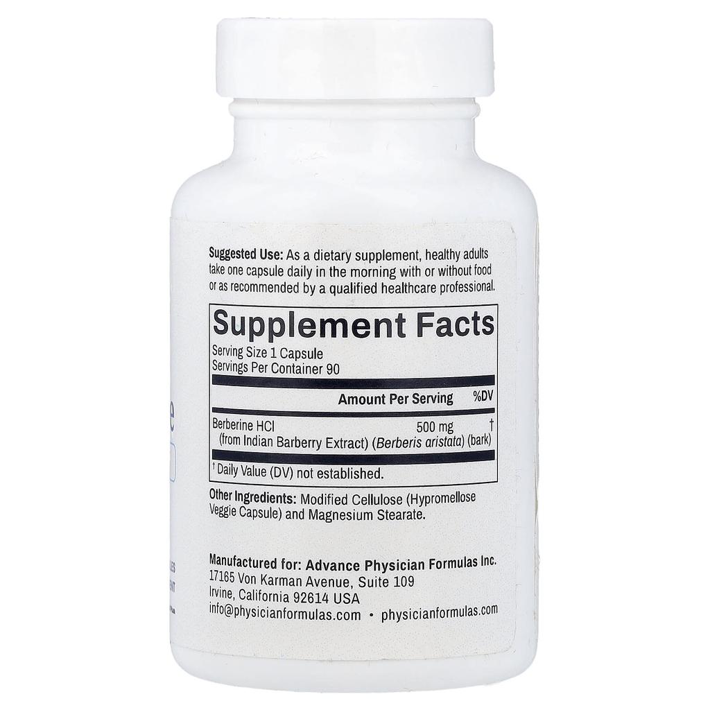 Advance Physician Formulas Berberine, 500 Mg, 90 Veggie Capsules