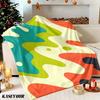 Retro Drip Winter Summer Flannel Blanket Throw Fleece Soft Fuzzy Plush Cozy Fleece Blankets for Sofa Ideal Gifts