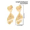 Ingemark Trendy Metal Petal Pendant Earrings for Women 2026 Vintage Personality Aesthetic New Year Jewelry Gift Ear Accessories
