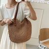 Summer Straw Bags for Women Straw Shoulder Bags Rattan Woven Top Handle Bag Hollow Raffia Crochet Beach Bag Casual Handbags
