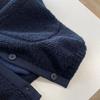 Women's Autumn/Winter Lamb Wool Cardigan Sweatshirt Student Solid Color Thick Fleece-Lined Jacket