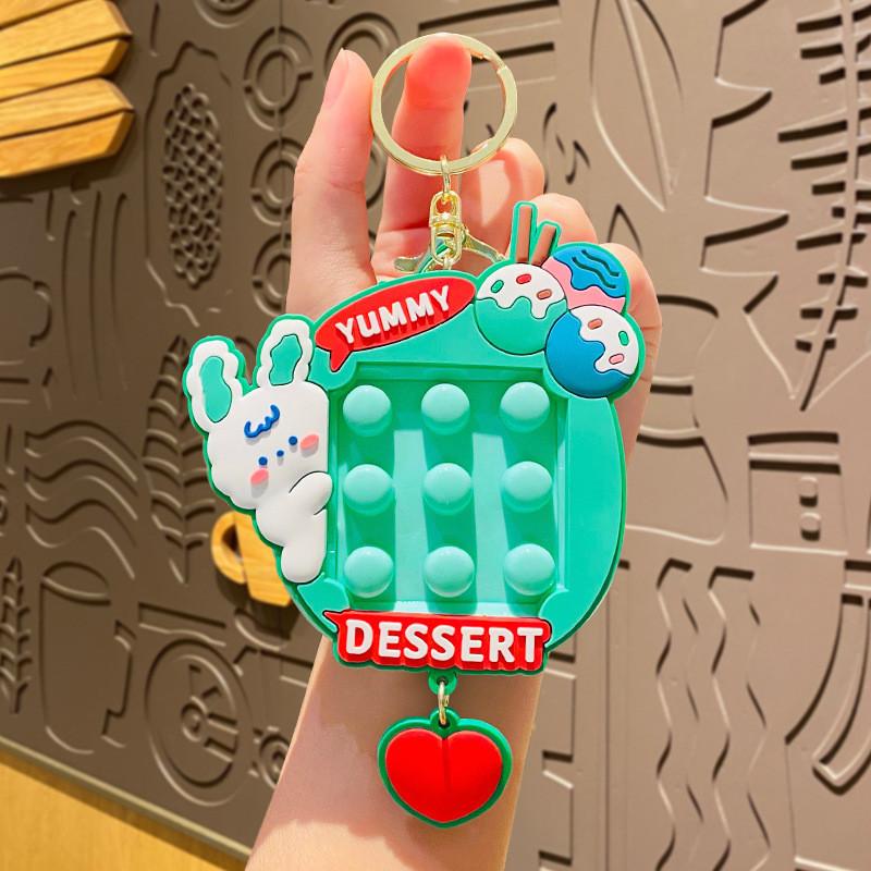 

Keychain Adorable Cartoon Rabbit Shape Stress Relief Toy For Use Daily зелёный