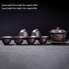 Chaxun Auspicious Cloud Sancai Gaiwan Tea Set with 6 Teacups