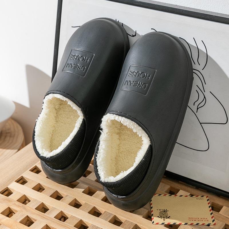 Cotton slippers women spring and autumn home indoor non-slip home winter warm winter couple plush men