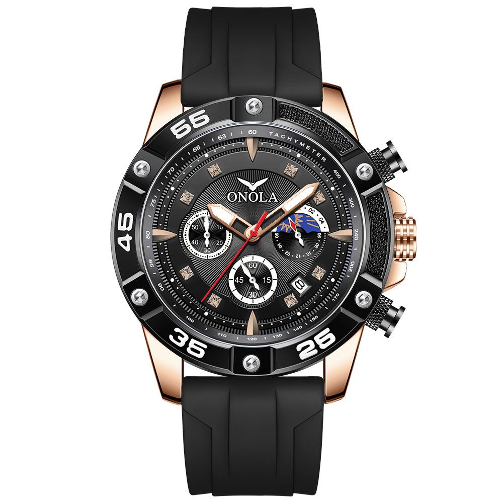 Fashionable and Casual New Multifunctional Quartz Waterproof Tape Watch