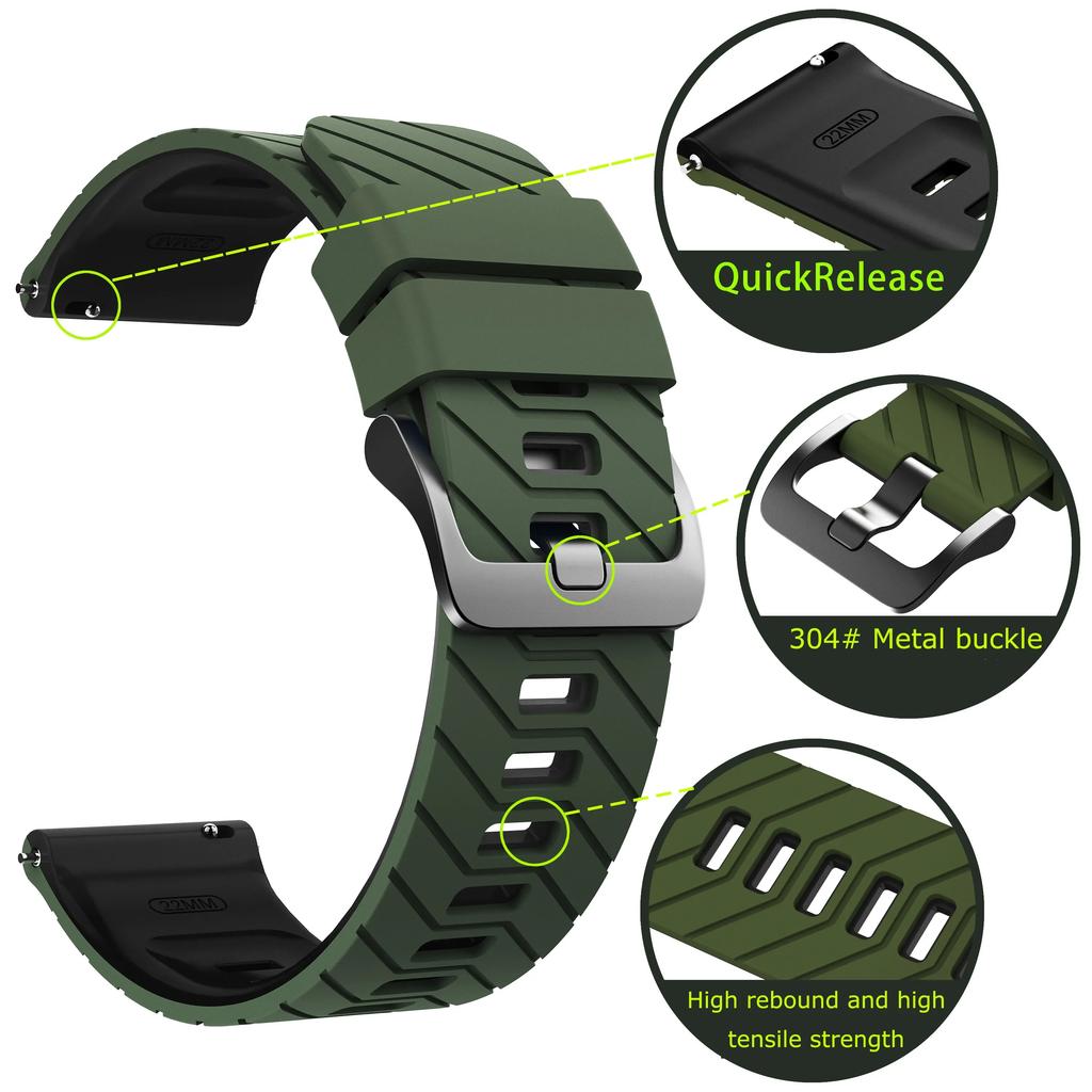 22mm Sport Silicone Strap For SUUNTO RACE RUN/Race S/Ocean Watch Band For SUUNTO 9 PEAK PRO/5 PEAK/VERTICAL Bracelets Wristband