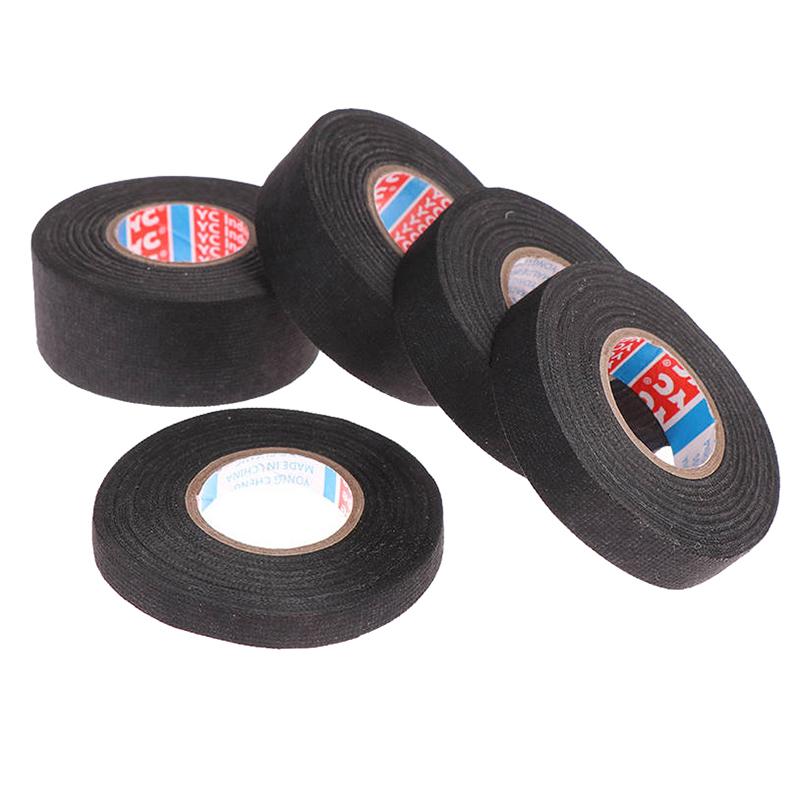 Fita adesiva Coroplast de pano resistente ao calor e retardante de chamas de 15 metros para proteção de chicote de cabos de carro