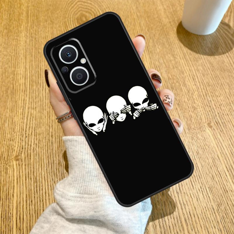Aesthetic Alien Funda For OPPO Reno 13 F 14F 12F 11F 8T 7 8 Lite 10 11 12 14 OPPO Find X5 X6 X8 X9 Pro Case