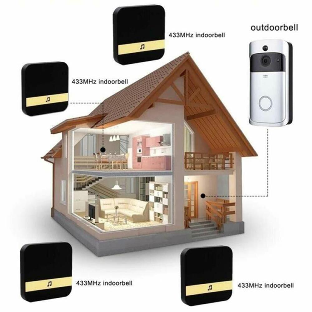 Strong Penetration Door Chime WiFi Doorbell 4-volume Adjustable