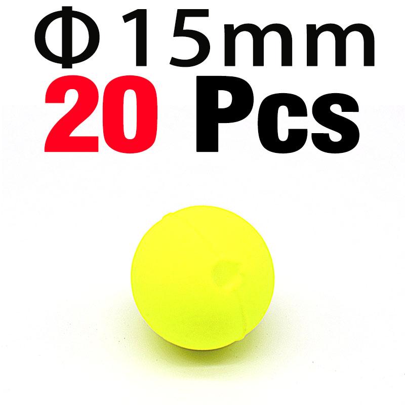 MNFT 20Pcs Foam Floats Ball Beads Pompano Float Bottom Rig Rigging Material for Saltwater Freshwater Fishing Fake Bait