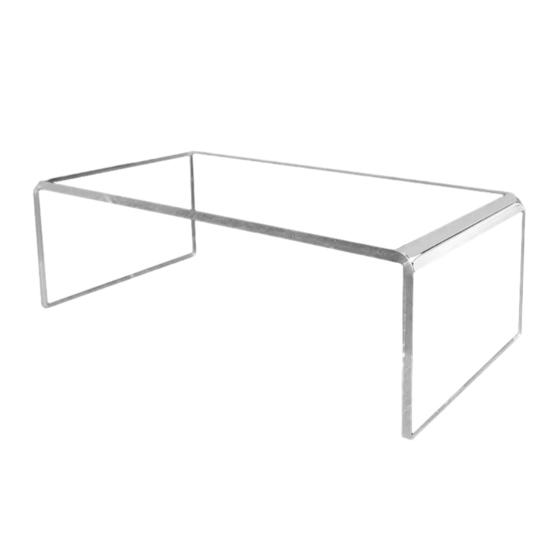 Klarer Acryl-Display-Ständer Rechteckiger Tisch-Display-Ständer Wiederverwendbare Dessert-Ständer Sammlerstück-Regal für Cupcakes Schmuck Kosmetik Mehrstufiger Display