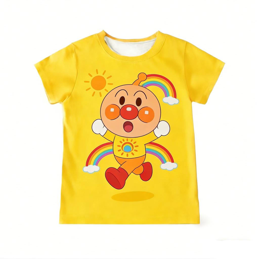 Fun Cartoon Anime T-Shirt O-Neck Short Sleeves Fashion Children Clothes Comfortable Casual Sports Outerwear Home Wear T-Shirt