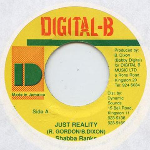 

7inch Record SHABBA RANKS - Just Reality Digital B 1994 Jamaica Reggae, Ska & Dub