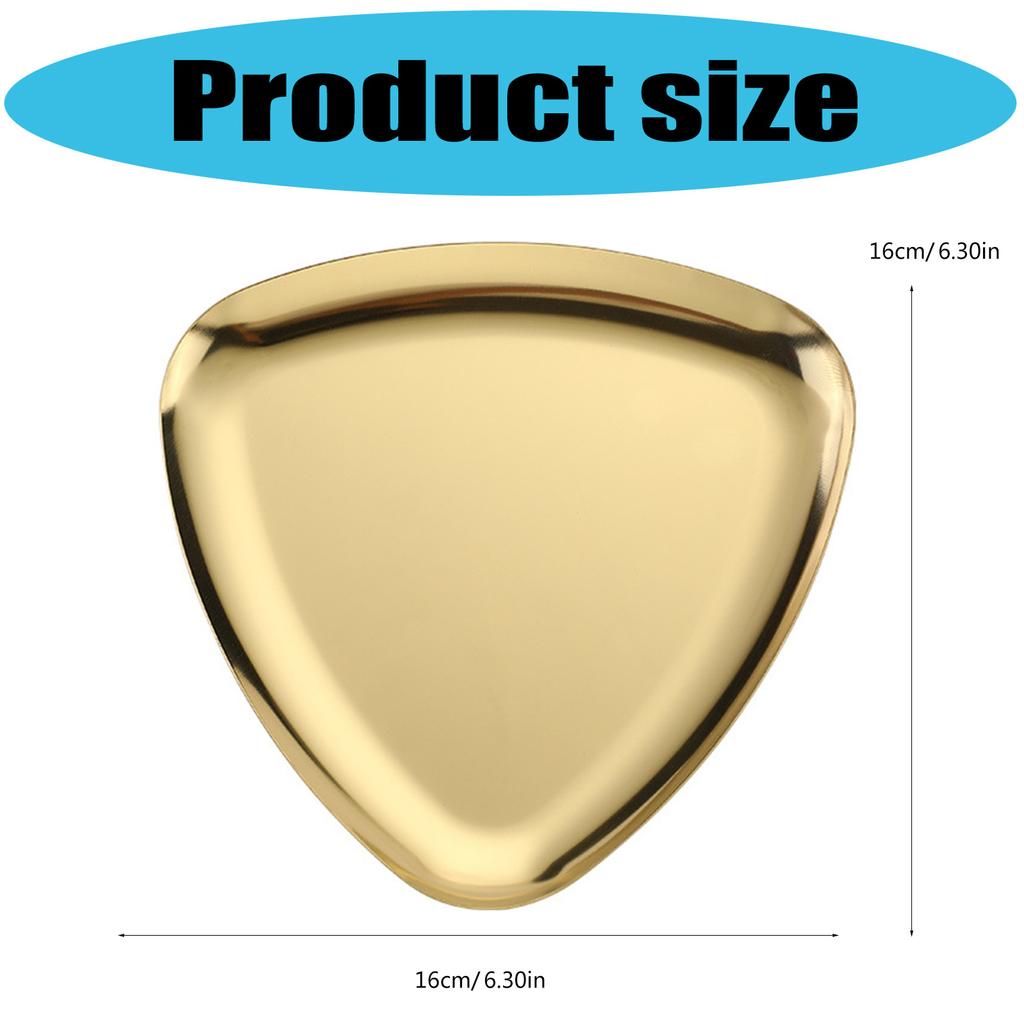 Elegant Triangle Shaped Metal Tray For Jewelry And Cosmetic Storage Decorative Organizer For Home Office Display