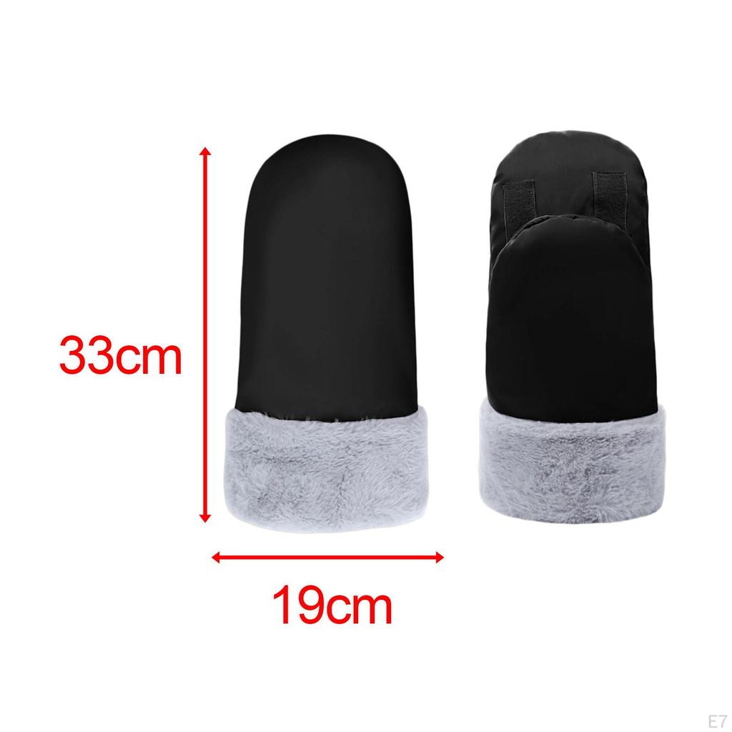 2 Pieces Gloves Waterproof Portable Warm for Pushchair Pet Gears
