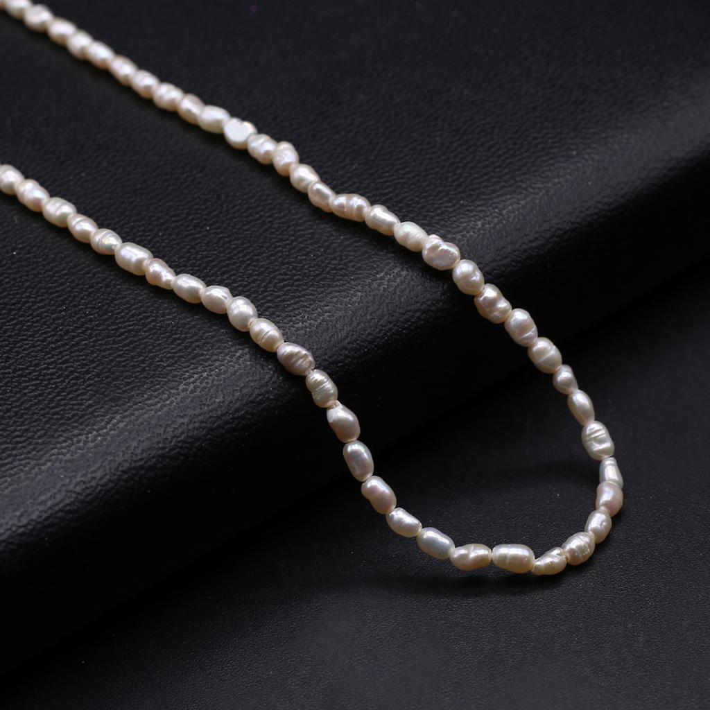 1String, White Natural Freshwater Pearls, Irregular Rice Shape Pearl Beads, 2-3mm, for DIY Jewelry Making, Unique Birthday Party Wedding Crafts, 36cm