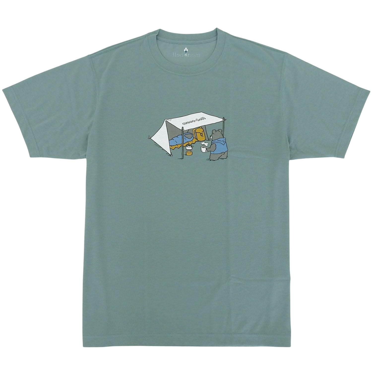 

montbell wickron t-shirt men women camping bear uv cut 1114729 blue green m