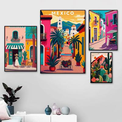 Arizona Desert Cactus Mexico Humanities Travel Landscape Wall Art Canvas Painting Nordic Poster Pictures Living Room Home Decor No Frame