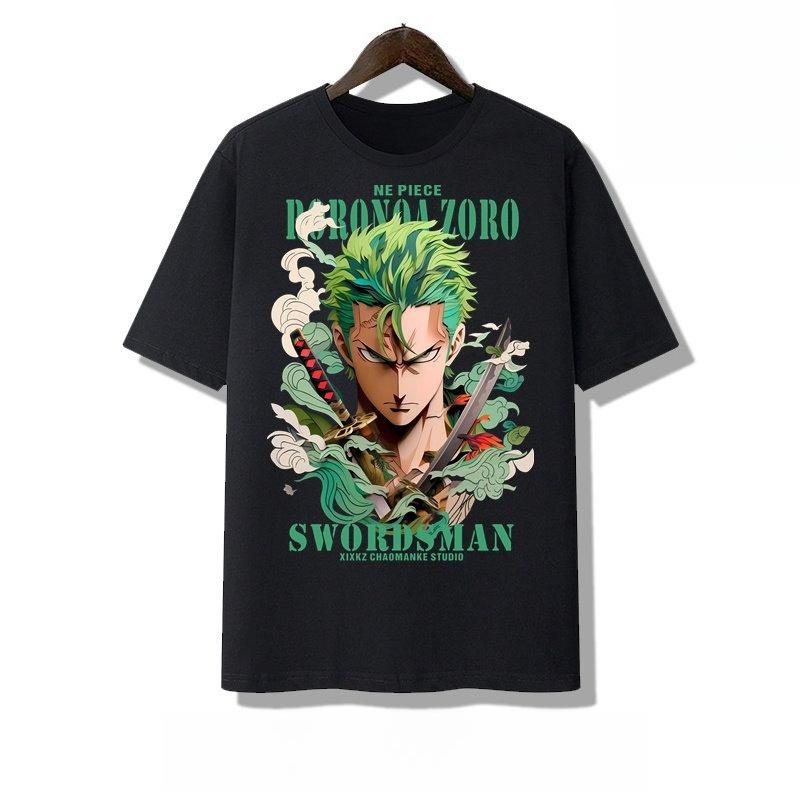 

One Piece Nika Bounty Hunter Zoro Printed T-shirt Cotton Comfortable Parent-child Outfit S