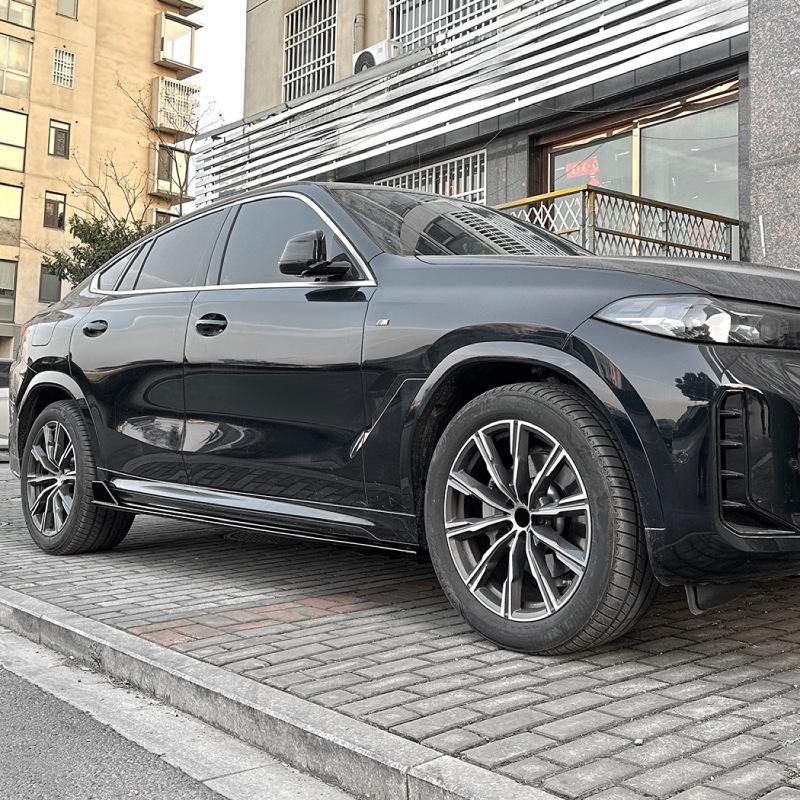 BMW X6 G06 Sport 2019+ Exterior Mod Kit: Front Lip, Wind Knife, Rear Wing, Side Skirt.