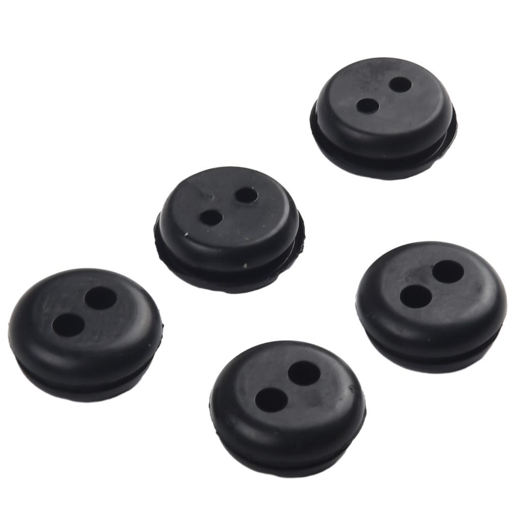 2 Hole Rubber Fuel Gas Tank Line Grommet Replacement For Trimmer Lawn Mower