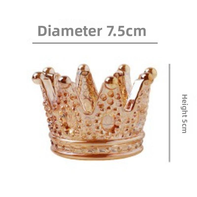 Europäische Kristallkrone Glas Teelichthalter Ring Duftkerzenständer Heimdekoration