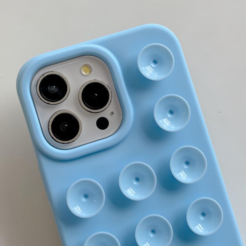 INS Cute Creative Suction Cup Phone Case For For Iphone 16 1 Plus 14 13 12 11 Pro Max Gadget Holder Funny Soft Silicone Back Cover