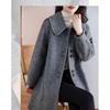 Women Red Wool Coat Winter Fashion Slim Single Breasted High Quality Trench Outerwear