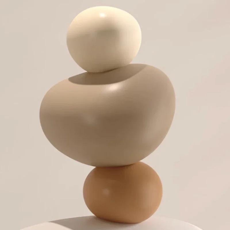 Fortune Stone Resin Figurine Desktop Ornament Home Office Housewarming Decor Gift Modern Minimalist Lucky Resin Statue Ornament