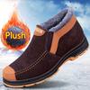 Men's Snow Boots for Winter Warmth and Comfort - Non-slip Ankle Boots for Outdoor Hiking and Hiking - Plush Lined Winter Shoes