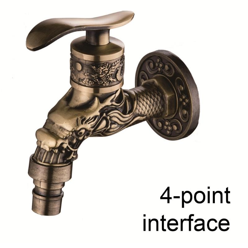 Vintage Inspires Wall Mount Faucet Handcrafted Water Tap Hand Polishes Faucet Upgrades for Indoor Outdoor Water Control