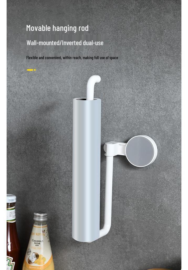 Kitchen No-Drill Cabinet Paper Towel & Wrap Rack