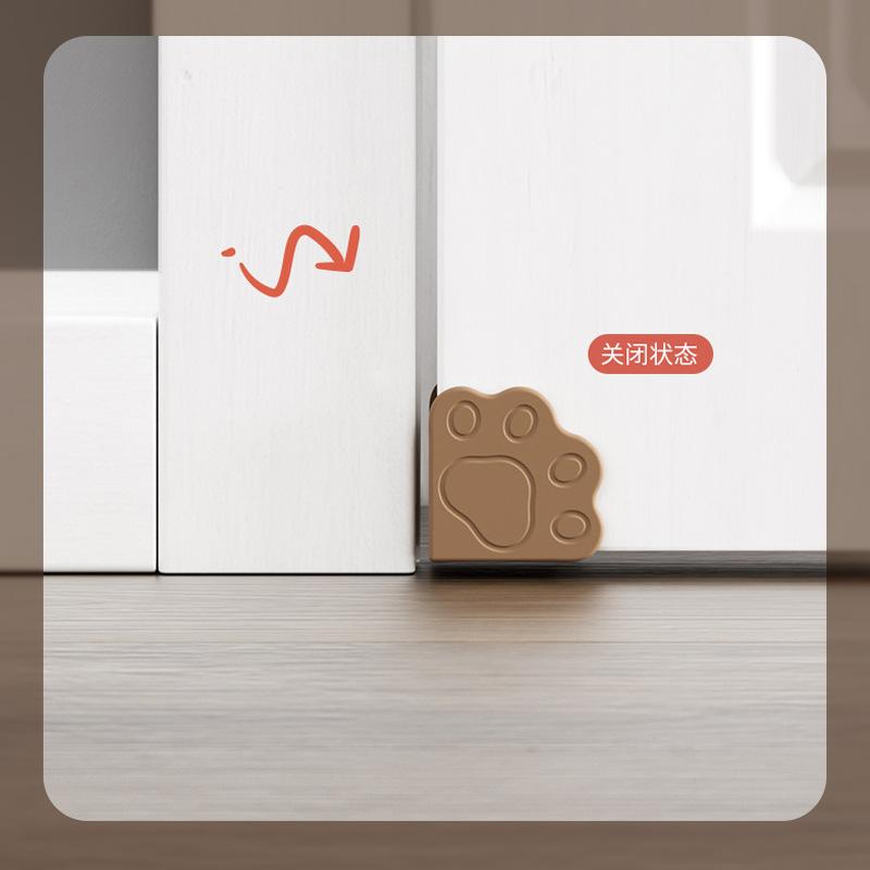 Cute Cat Paw Door Edge Corner Wrapped Furniture Corner Guards Child Baby Safety Silicone Door Corner Protector Edge Cover