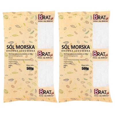 Sól Morska Drobna Jodowana 1Kg (2X500G)