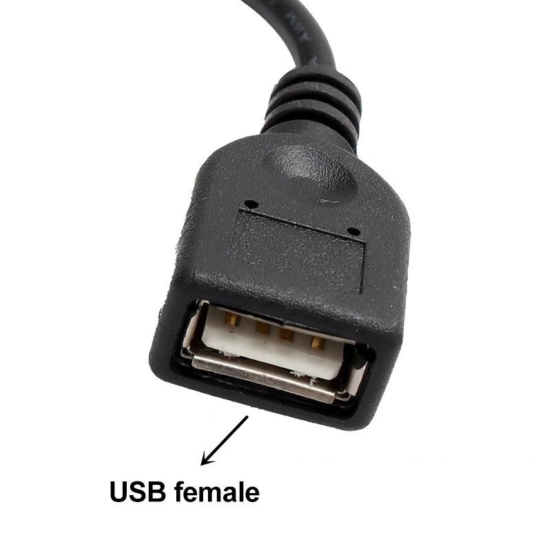 USB Female to 2Pin Solar Light Panel Connector Wire Outdoor 2 Core Male Female Adapter Projection Waterproof Conversion Line