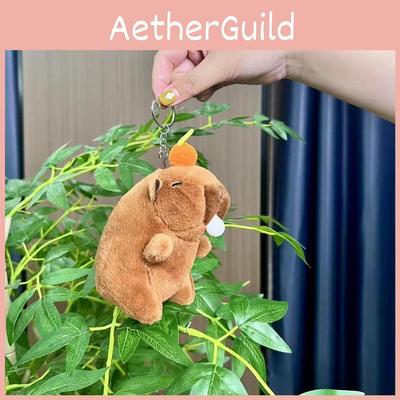 Bezaubernder Capybara Plüsch Schlüsselanhänger Weiches Kurzflor Fell Sammlerstück Dekoration und Geschenkartikel