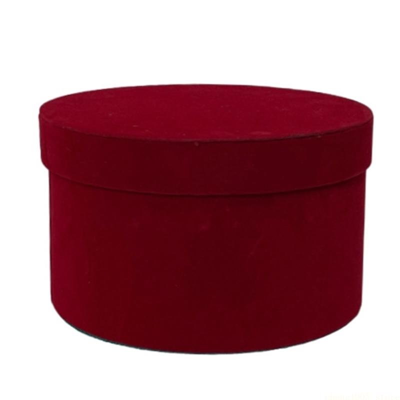 QX2E Round/Square Gift Box with Cover Flower Arrangement Bucket Decoration