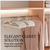 Rotatable Short-Neck Anti-Slip No-Trace Clothes Hangers, 10pcs Anti-Shoulder Mark for Home Closet & Laundry Storage Organizer