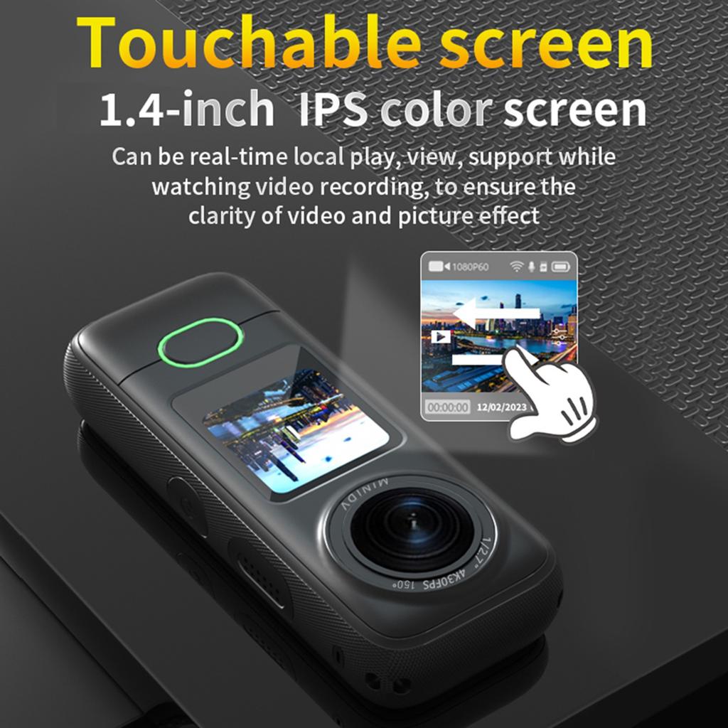 4K Action Camera Sports Camera with WiFi 150 Wide Angle Lens 1.4 Inch   IPX6 Waterproo Support Smartphone APP Control, Record 4K High Reso