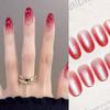 B012 Autumn Pomegranate Red Cat Eye Gradient Nail Stickers