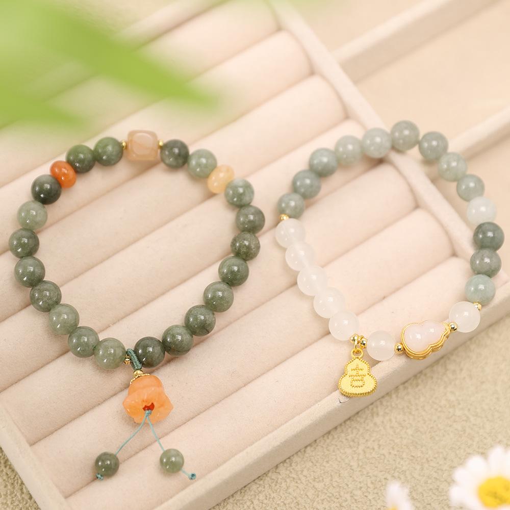 Unisex Gourd Bracelet, Mixed Material, New Chinese Style Travel Gift
