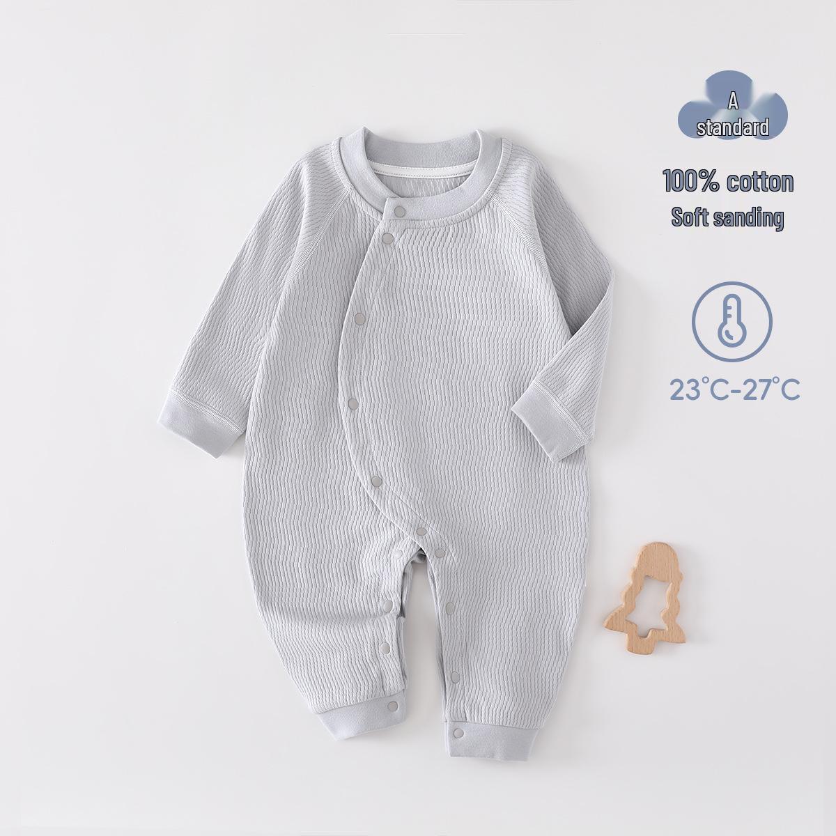 Pure Cotton Baby Romper: No-Sew, Spring & Autumn, Class A, Newborn Pajamas, Crawling Outfit